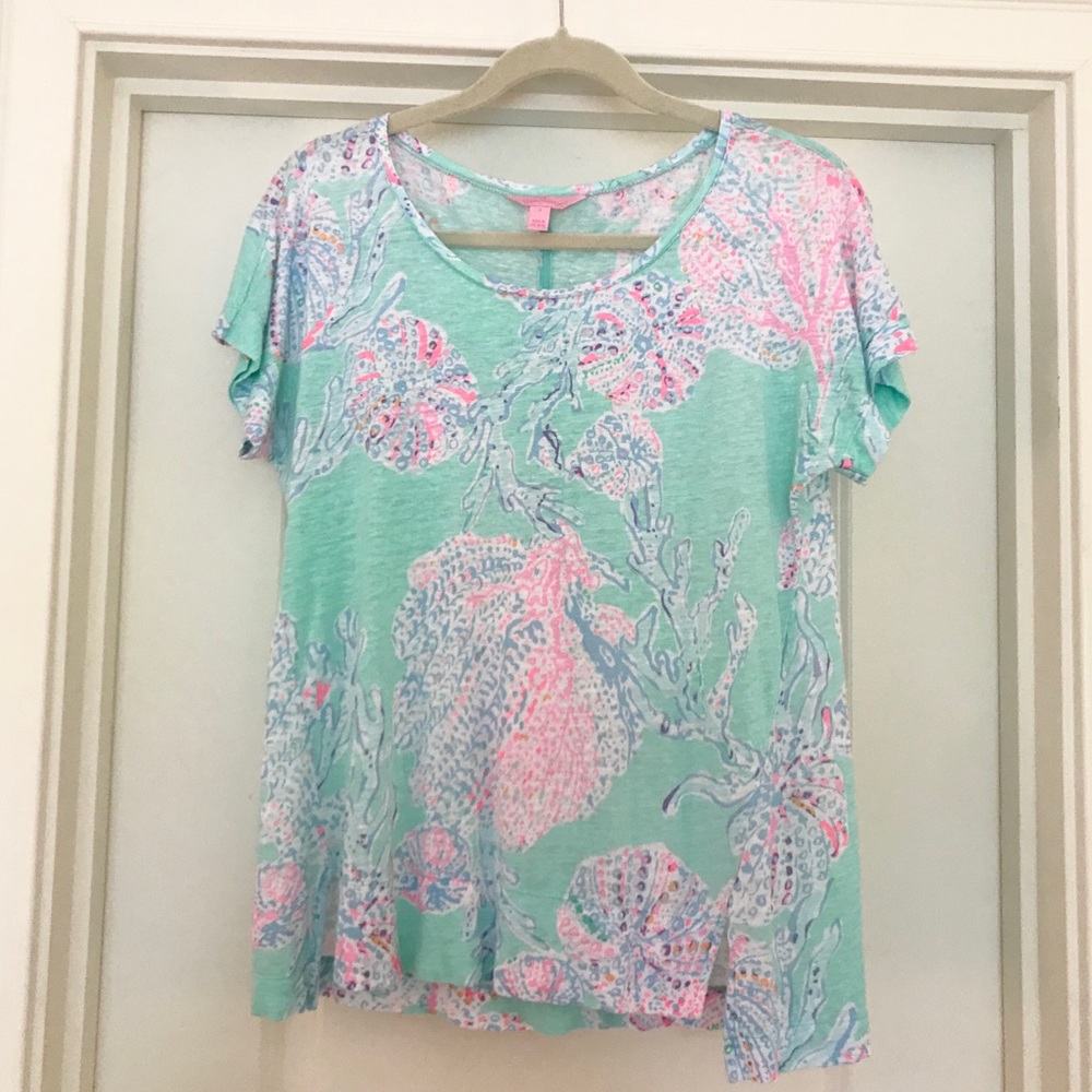 Lilly Pulitzer “Fansea” Shirt Size Small